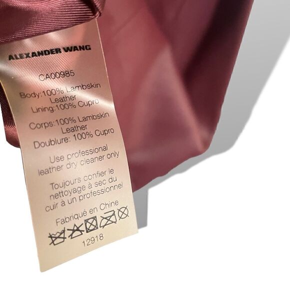 T by ALEXANDER WANG 100% Lambskin Leather Dress |Size:2| - Picture 4 of 11